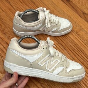 New Balance 480 Sneakers tan & white - men’s 7 / women’s 8.5